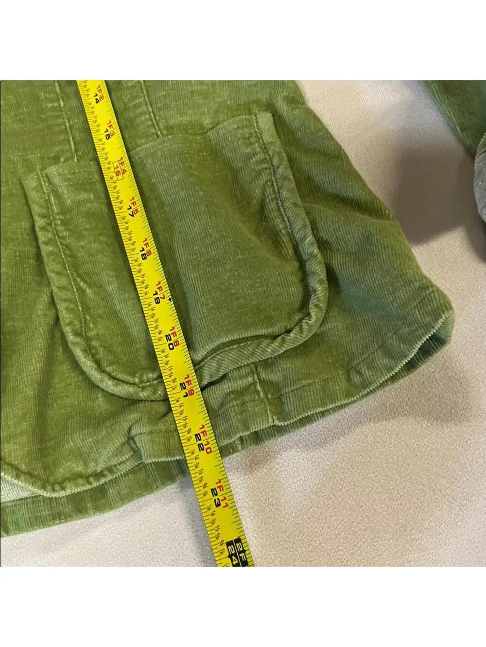 Sundance Women’s Size 4 Green Corduroy Blazer Jacket Stretch Cotton Pockets
